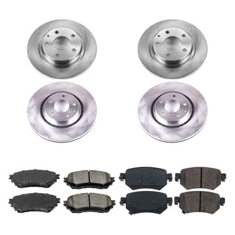 Callahan Brake Parts® - Plain Front and Rear Brake Kit