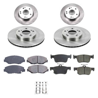 Callahan Brake Parts® - Plain Front and Rear Brake Kit
