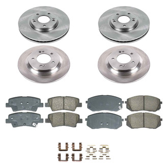 Callahan Brake Parts® - Plain Front and Rear Brake Kit