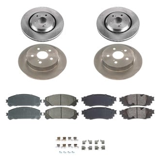 Callahan Brake Parts® - Plain Front and Rear Brake Kit