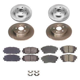 Callahan Brake Parts® - Plain Front and Rear Brake Kit