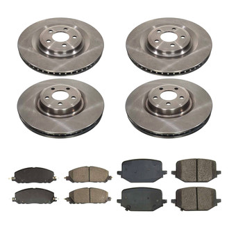 Callahan Brake Parts® - Plain Front and Rear Brake Kit