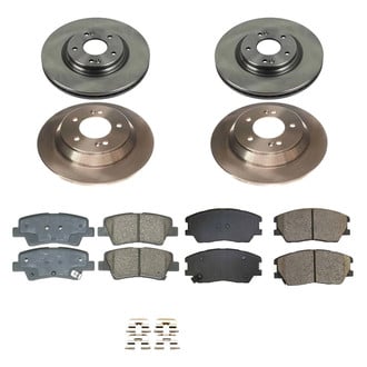 Callahan Brake Parts® - Plain Front and Rear Brake Kit