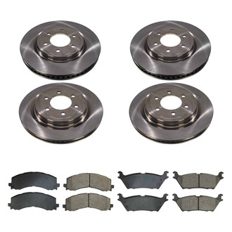 Callahan Brake Parts® - Plain Front and Rear Brake Kit