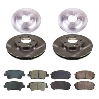Callahan Brake Parts® - Plain Front and Rear Brake Kit