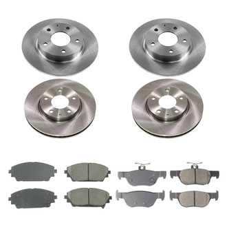 Callahan Brake Parts® - Plain Front and Rear Brake Kit