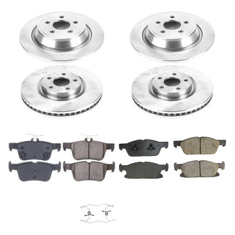 Callahan Brake Parts® - Plain Front and Rear Brake Kit