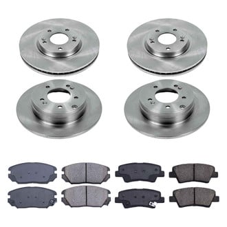 Callahan Brake Parts® - Plain Front and Rear Brake Kit