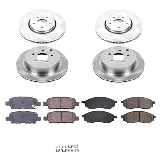 Callahan Brake Parts® - Plain Front and Rear Brake Kit