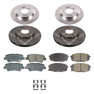 Callahan Brake Parts® - Plain Front and Rear Brake Kit