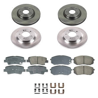 Callahan Brake Parts® - Plain Front and Rear Brake Kit