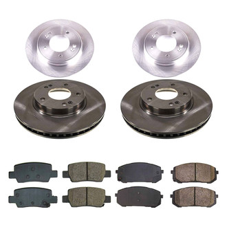 Callahan Brake Parts® - Plain Front and Rear Brake Kit