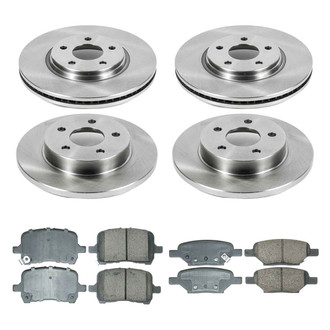 Callahan Brake Parts® - Plain Front and Rear Brake Kit