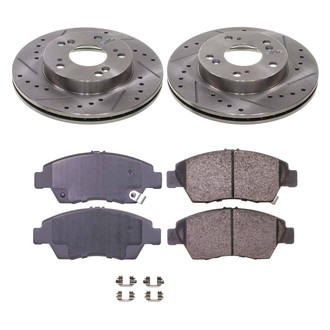 Callahan Brake Parts® - Drilled and Slotted Front Brake Kit
