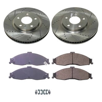 Callahan Brake Parts® - Drilled and Slotted Front Brake Kit