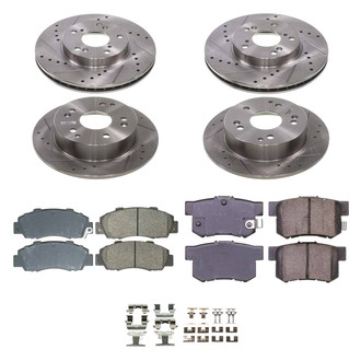Callahan Brake Parts® - Drilled and Slotted Front and Rear Brake Kit