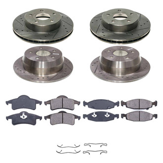 Callahan Brake Parts® - Drilled and Slotted Front and Rear Brake Kit