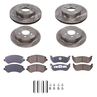 Callahan Brake Parts® - Drilled and Slotted Front and Rear Brake Kit
