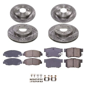 Callahan Brake Parts® - Drilled and Slotted Front and Rear Brake Kit