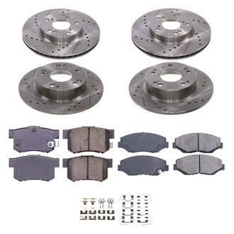 Callahan Brake Parts® - Drilled and Slotted Front and Rear Brake Kit
