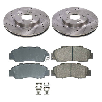 Callahan Brake Parts® - Drilled and Slotted Front Brake Kit