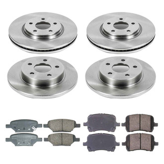 Callahan Brake Parts® - Plain Front and Rear Brake Kit