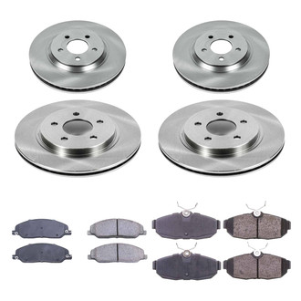 Callahan Brake Parts® - Plain Front and Rear Brake Kit