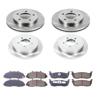 Callahan Brake Parts® - Plain Front and Rear Brake Kit