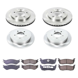 Callahan Brake Parts® - Plain Front and Rear Brake Kit