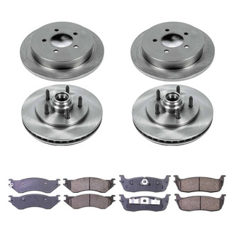 Callahan Brake Parts® - Plain Front and Rear Brake Kit