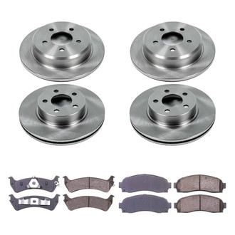 Callahan Brake Parts® - Plain Front and Rear Brake Kit