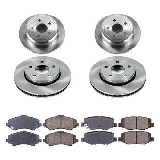 Callahan Brake Parts® - Plain Front and Rear Brake Kit