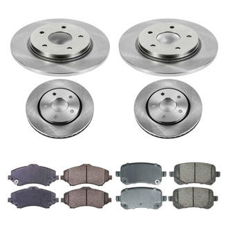 Callahan Brake Parts® - Plain Front and Rear Brake Kit