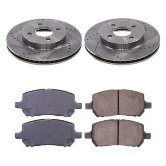 Callahan Brake Parts® - Drilled and Slotted Front Brake Kit