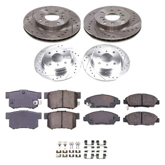 Callahan Brake Parts® - Drilled and Slotted Front and Rear Brake Kit