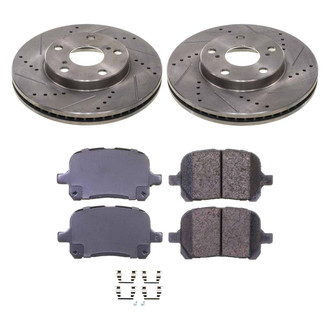 Callahan Brake Parts® K014625 - Drilled and Slotted Front Brake Kit