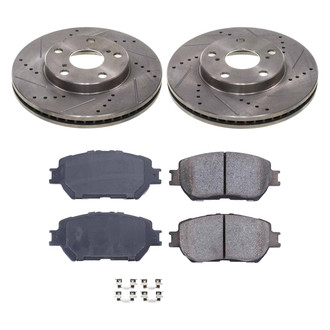 Callahan Brake Parts® - Drilled and Slotted Front Brake Kit