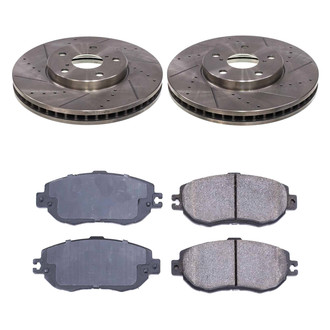 Callahan Brake Parts® - Drilled and Slotted Front Brake Kit