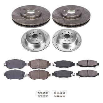 Callahan Brake Parts® - Drilled and Slotted Front and Rear Brake Kit