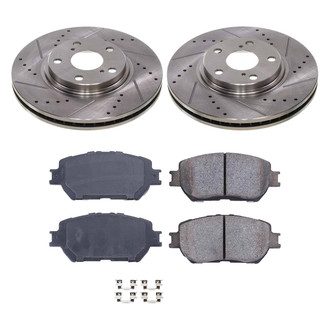 Callahan Brake Parts® - Drilled and Slotted Front Brake Kit