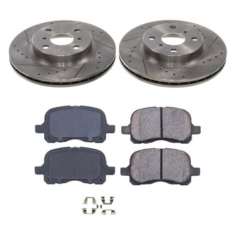 Callahan Brake Parts® - Drilled and Slotted Front Brake Kit