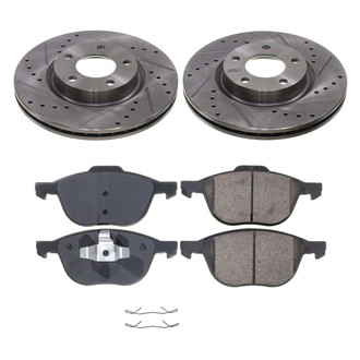 Callahan Brake Parts® - Drilled and Slotted Front Brake Kit