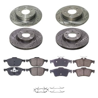 Callahan Brake Parts® - Drilled and Slotted Front and Rear Brake Kit