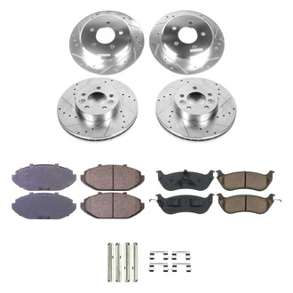Callahan Brake Parts® - Drilled and Slotted Front and Rear Brake Kit