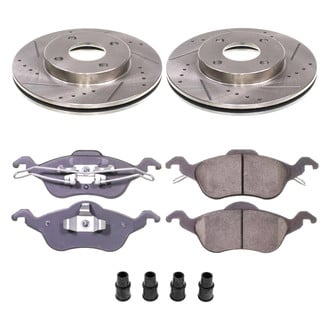 Callahan Brake Parts® - Drilled and Slotted Front Brake Kit