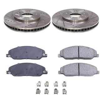 Callahan Brake Parts® - Drilled and Slotted Front Brake Kit