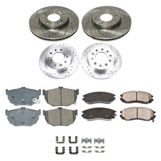 Callahan Brake Parts® - Drilled and Slotted Front and Rear Brake Kit