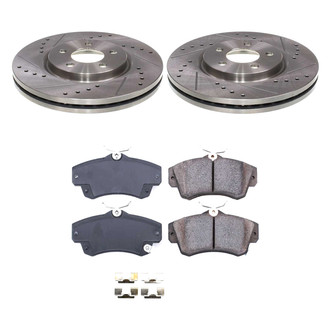 Callahan Brake Parts® - Drilled and Slotted Front Brake Kit