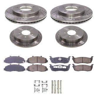 Callahan Brake Parts® - Drilled and Slotted Front and Rear Brake Kit