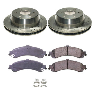 Callahan Brake Parts® - Drilled and Slotted Rear Brake Kit